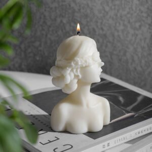 Blindfolded Lady Candle – Handmade Scented Soy Wax Sculpture