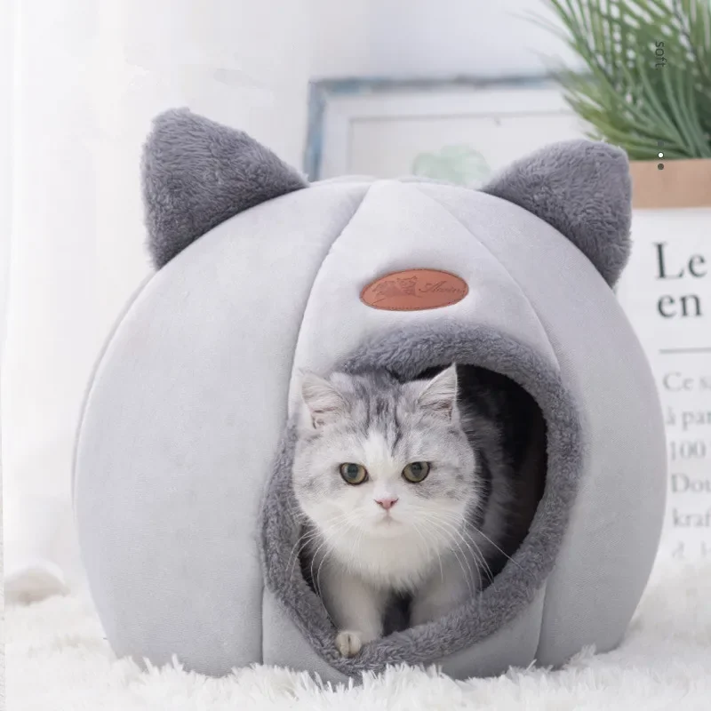 Cozy Cat Bed - Premium Warm Cat Ear Tent Cave