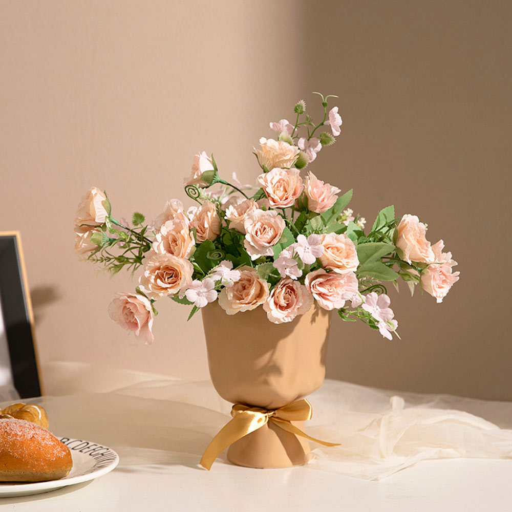 Ceramic Flower Vase – Elegant Floral Design for Home Decor