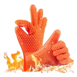 Silicone BBQ Gloves – Heat Resistant Oven Mitts, Barbecue Grill Gloves for Cooking, Baking ( Pack of 2 )
