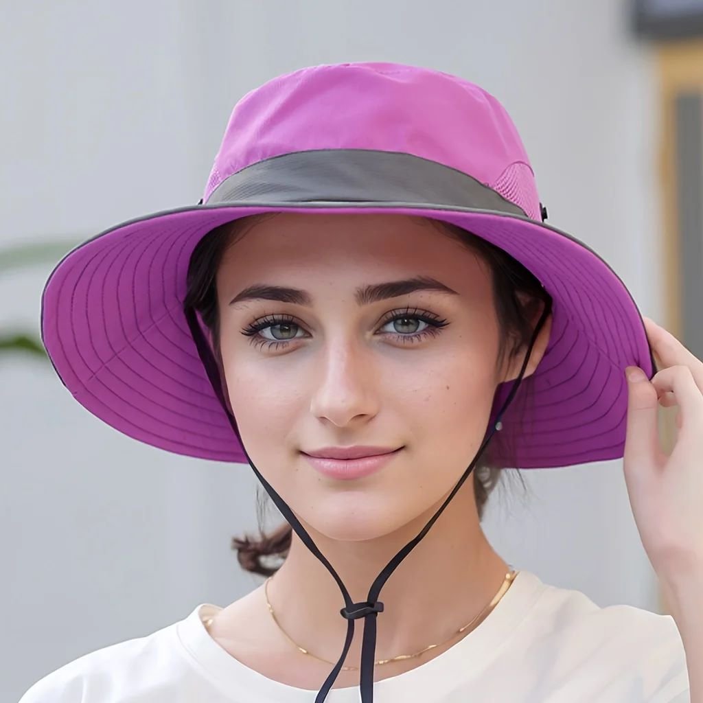 Sun Hats for Women - Wide Brim Beach Hat With Ponytail Hole