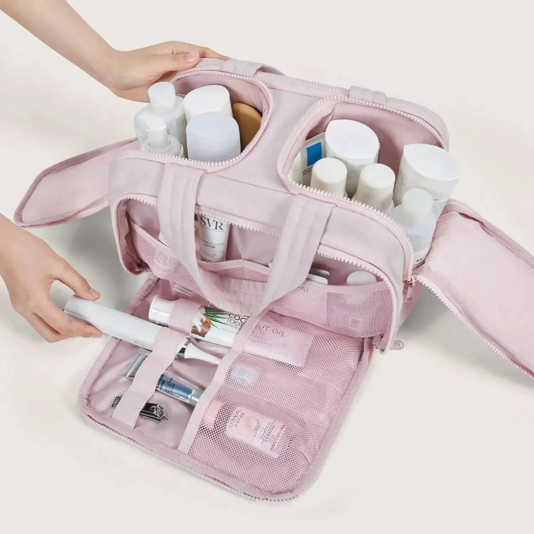 Toiletry Bag for Women – Waterproof Toiletry Makeup Bag with Compartments | Best Travel Toiletry Bag for Women