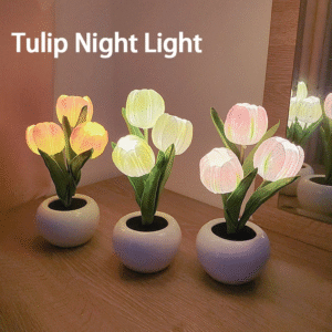 Tulip LED Night Light with Flower Vase