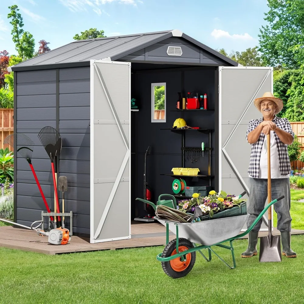6 x 6 ft Modern Outdoor Resin Storage Shed