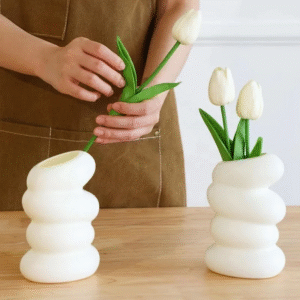 Nordic Spiral Flower Vase: Modern Simplicity Home Decoration - Durable Office & Living Room Ornament