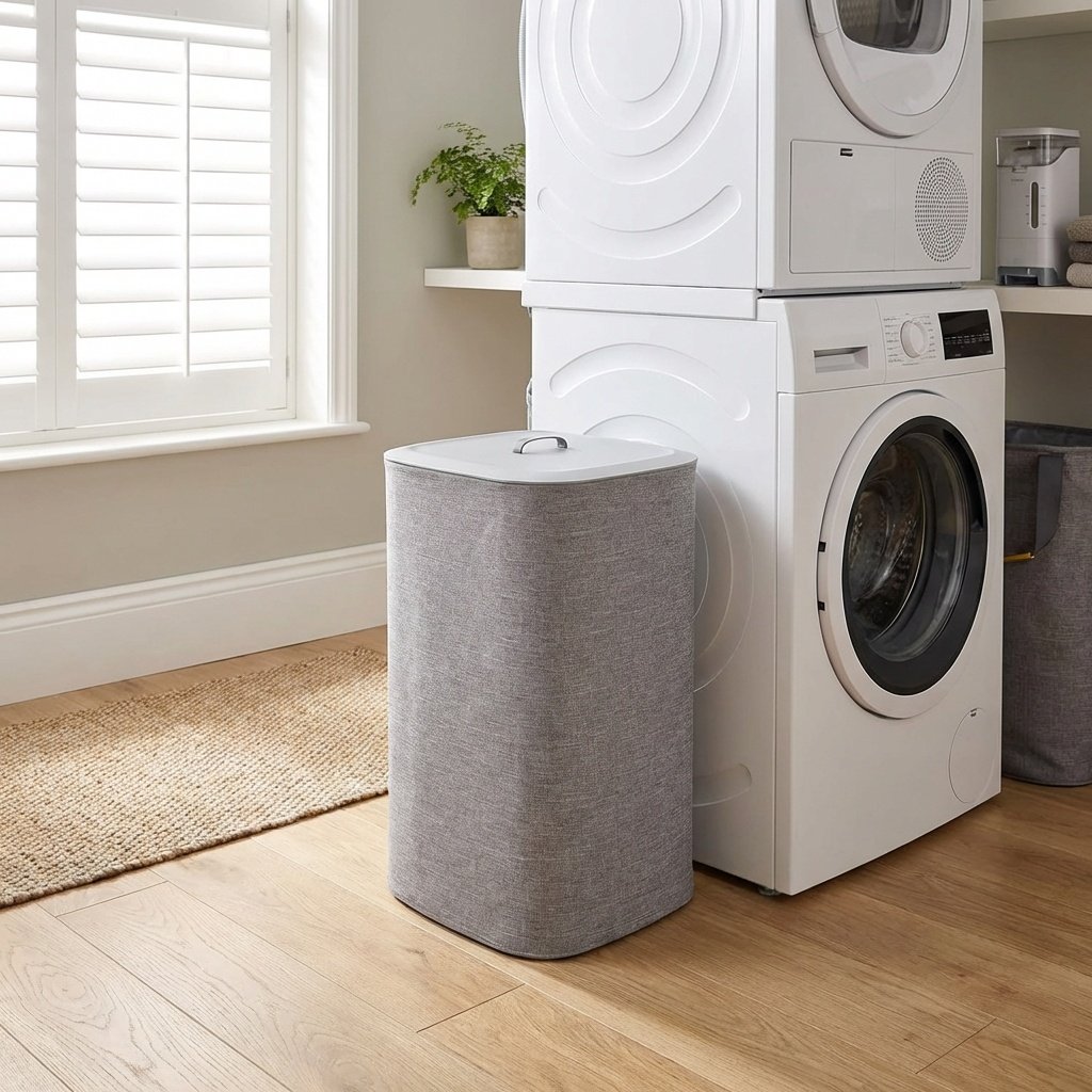 Laundry Hamper with Lid 2 Removable Wash Bags + Free Basket