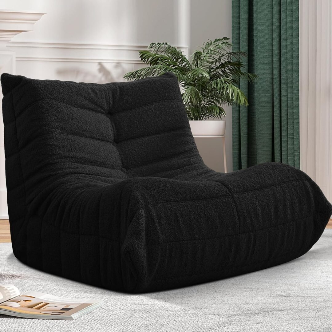 Bean Bag Chair Big Sofa Beanbag Chair - Black