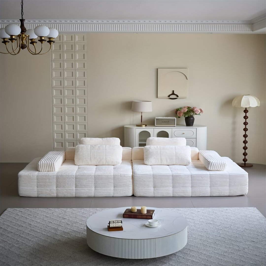 Modular Corduroy Sectional Sofa