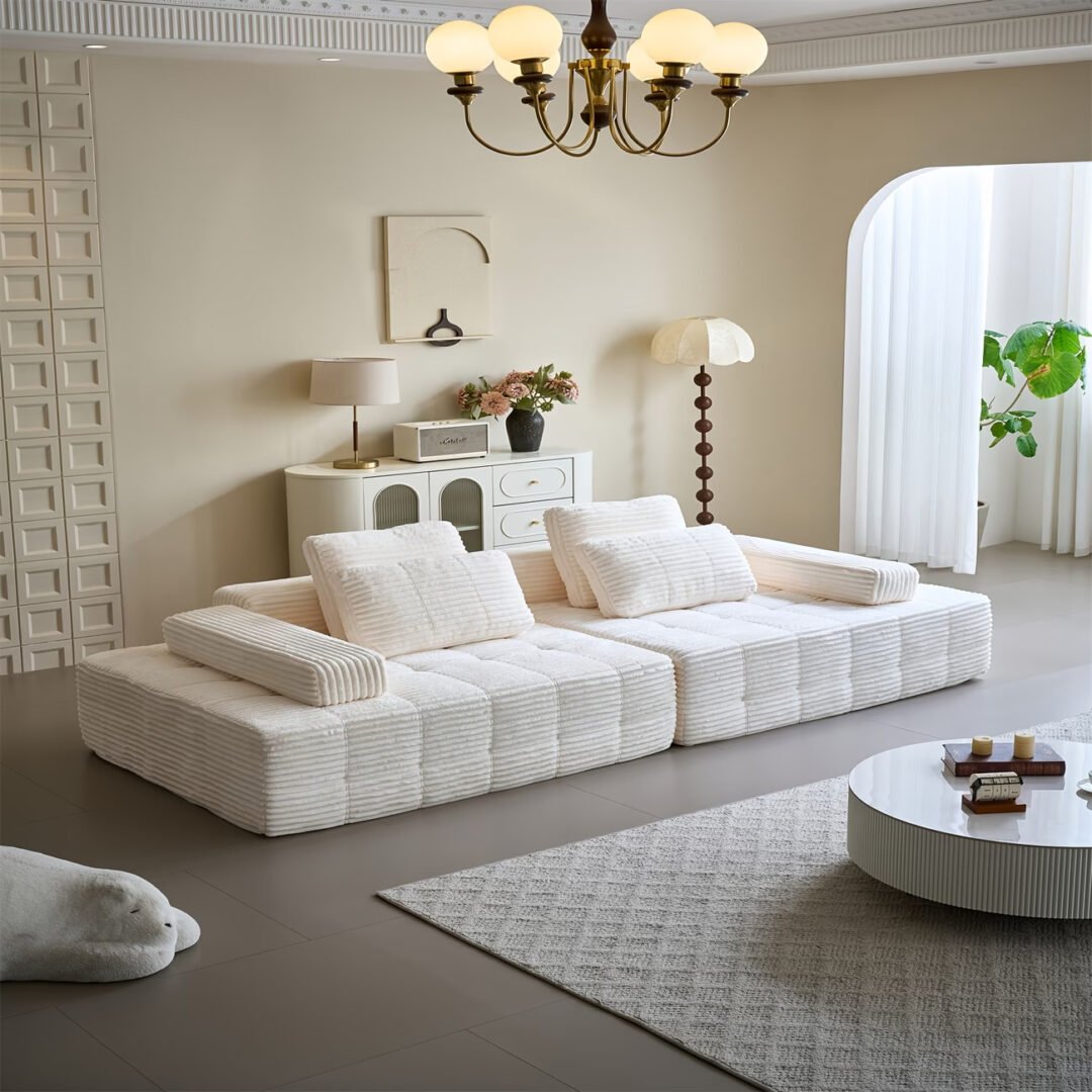 Modular Corduroy Sectional Sofa