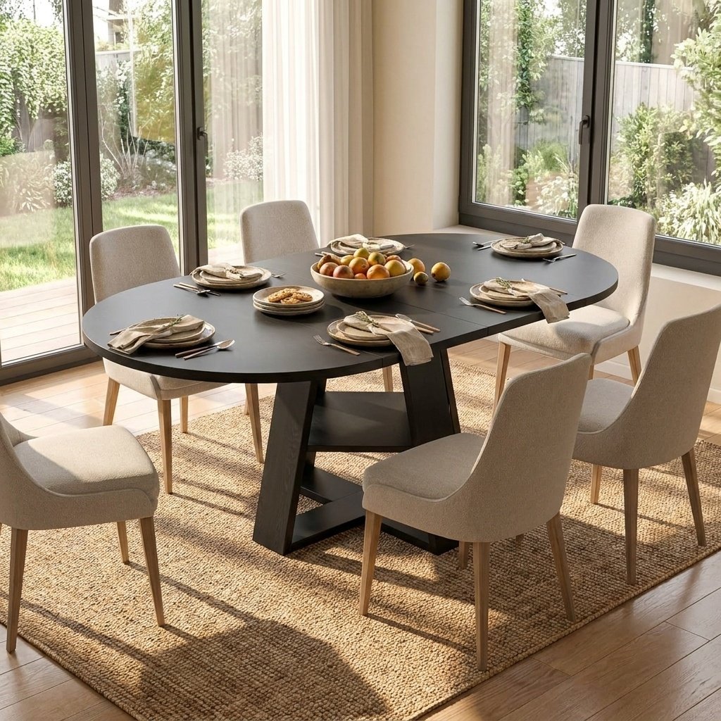 Extendable Round Dining Table 1